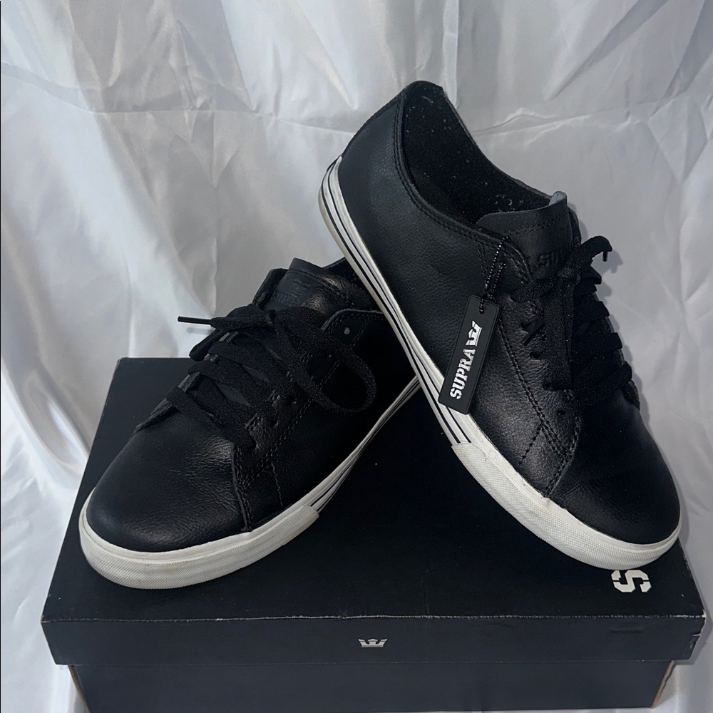 Supra Black Sneakers with White Accents